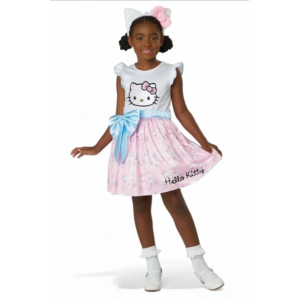 California Costumes Hello Kitty Pastel Ponies Dress Girls XS 4-6 3025-102 New